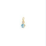 Pendentif or jaune 750/18 ct avec topaze bleue et zircone - 188751TO