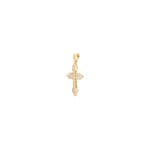 Pendant 750/18 K Yellow Gold Cross with Diamonds 0.50 ct H/si - AN-69182-GG