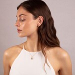 Pendentif or jaune 750/18 ct avec citrine marquise et diamants 0.07 ct H/si - AN-47273-CIT-GG