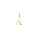 Pendant 750/18 K Yellow Gold with Diamond 0.01ct., Letter A