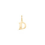 Anhänger 750/18 K Gelbgold mit Diamant 0.01ct., Buchstabe D