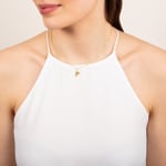 Pendentif or jaune 750/18 ct Lettre P avec diamant 0.01ct. - 2950.2P