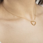 Anhänger 750/18 K Gelbgold mit Diamant, Herz - 1556.06934/0009