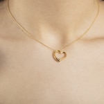 Anhänger 750/18 K Gelbgold mit Diamant, Herz - 1556.06934/0009