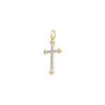Pendant 750/18 K Yellow Gold Cross with Diamonds 0.054 ct H/si - AN-56687-GG
