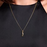 Pendant 750/18 K Yellow Gold with Diamonds 0.06 ct - AN-73793-GG