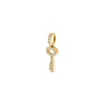 Pendant 750/18 K Yellow Gold Key with Diamonds 0.09 ct H/si - AN-50114-GG
