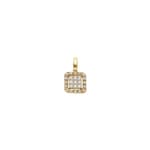 Anhänger 750/18 K Gelbgold mit Diamanten 0.12 ct H/si