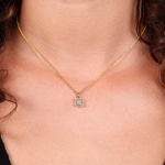 Pendant 750/18 K Yellow Gold with Diamonds 0.12 ct H/si - AN-47463-GG