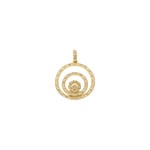 Pendentif or jaune 750/18 ct avec diamants 0.12 ct H/si