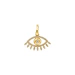 Pendentif or jaune 750/18 ct avec diamants 0.13 ct H/si, Evil Eye