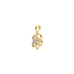 Pendant 750/18 K Yellow Gold with Diamonds 0.15 ct H/si, Flower - AN-60813-GG