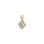 Pendentif or jaune 750/18 ct Trèfle avec diamants 0.18 ct H/si - AN-45229-GG