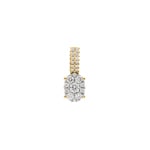 Pendentif or jaune 750/18 ct avec diamants 0.21 ct H/si