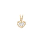 Anhänger 750/18 K Gelbgold mit Diamanten 0.21 ct H/si, Herz