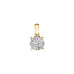 Pendentif or jaune 750/18 ct avec diamants 0.25 ct H/si