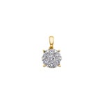 Anhänger 750/18 K Gelbgold mit Diamanten 0.50 ct H/si