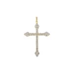 Anhänger 750/18 K Gelbgold mit Diamanten 1.00 ct H/si, Kreuz