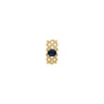 Sapphire Pendant 750/18 K Yellow Gold with Diamonds 0.08 ct H/si