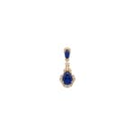 Anhänger 750/18 K Gelbgold mit Saphiren & Diamanten 0.12 ct