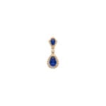 Anhänger 750/18 K Gelbgold mit Saphiren & Diamanten 0.16 ct