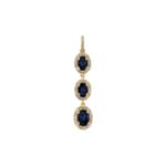 Anhänger 750/18 K Gelbgold mit Saphiren & Diamanten 0.45 ct H/si