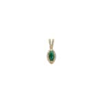 Anhänger 750/18 K Gelbgold mit Smaragd & Diamanten 0.11 ct H/si