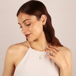 Pendant 750/18 K Yellow Gold with oval Emerald and Diamonds 0.03 ct H/si - AN-52383-SMA-GG