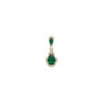 Anhänger 750/18 K Gelbgold mit Smaragden & Diamanten 0.12 ct