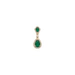 Anhänger 750/18 K Gelbgold mit Smaragden & Diamanten 0.16 ct