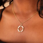 Pendentif or jaune 750/18 ct avec perles de culture d'eau douce - 623961P