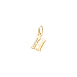 Pendant 750/18 K Yellow Gold with Cubic Zirconia, Letter H - 2960.1H