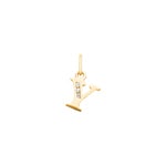Pendant 750/18 K Yellow Gold with Cubic Zirconia, Letter Y - 2960.1Y