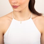 Pendant 750/18 K Yellow Gold with Cubic Zirconia, Letter Y - 2960.1Y