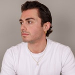 Pendentif or jaune 750/18 ct Croix avec zircones - 8123Z