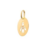 Pendant 750/18 K Yellow Gold Ø 17mm, Guardian Angel - 2845