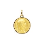 Anhänger 750/18 K Gelbgold Ø 19mm, Jesus