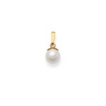 Pendentif or jaune 750/18 ct Ø 7.0mm, Perle de culture Akoya