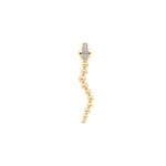 Pendant 750/18 K Yellow Gold Snake with Diamonds 0.02  ct H/si