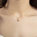 Pendant 750/18 K Yellow Gold Ice Skates - 1156.08712/0001