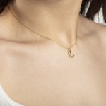 Pendant 750/18 K Yellow Gold Ice Skates - 1156.08712/0001