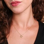 Anhänger 750/18 K Gelbgold Schmetterling mit Diamanten 0.07 ct - AN-73695-GG