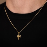 Pendentif or jaune 750/18 ct, Ange gardien - PP04437-GG