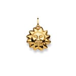 Pendant 750/18 K Yellow Gold, Sun