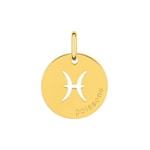 Pendentif or jaune 750/18 ct, Signe du zodiaque Poissons - 73242