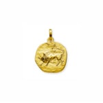 Pendentif or jaune 750/18 ct, Signe du zodiaque Taureau
