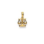 Pendentif or jaune 750/18 ct, Signe du zodiaque Balance