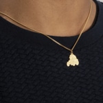 Pendant 750/18 K Yellow Gold Tractor - 1156.07230/0004