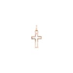 Anhänger 750/18 K Roségold 10x15mm, Kreuz