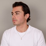 Pendant 750/18 K Rose Gold Cross 10x16mm - P21R